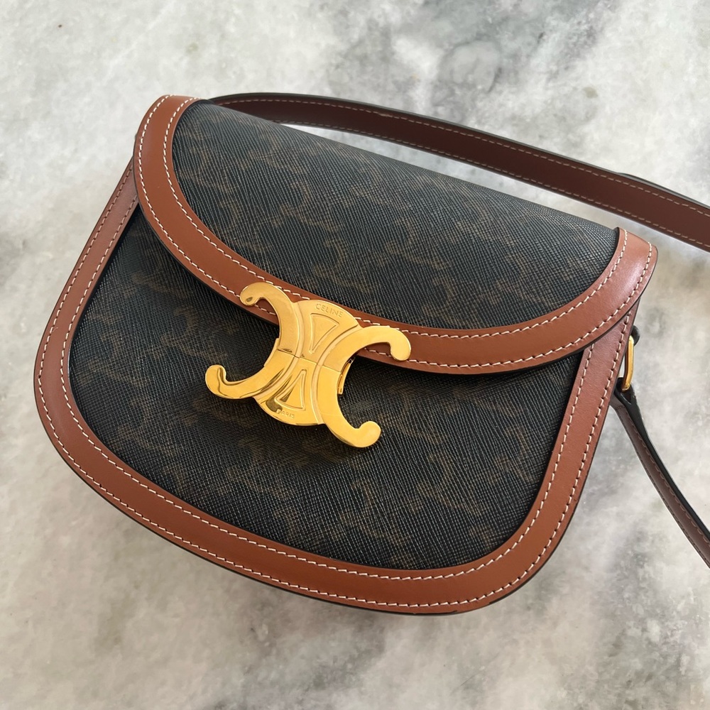 Authentic Celine Triomphe Crossbody Bag